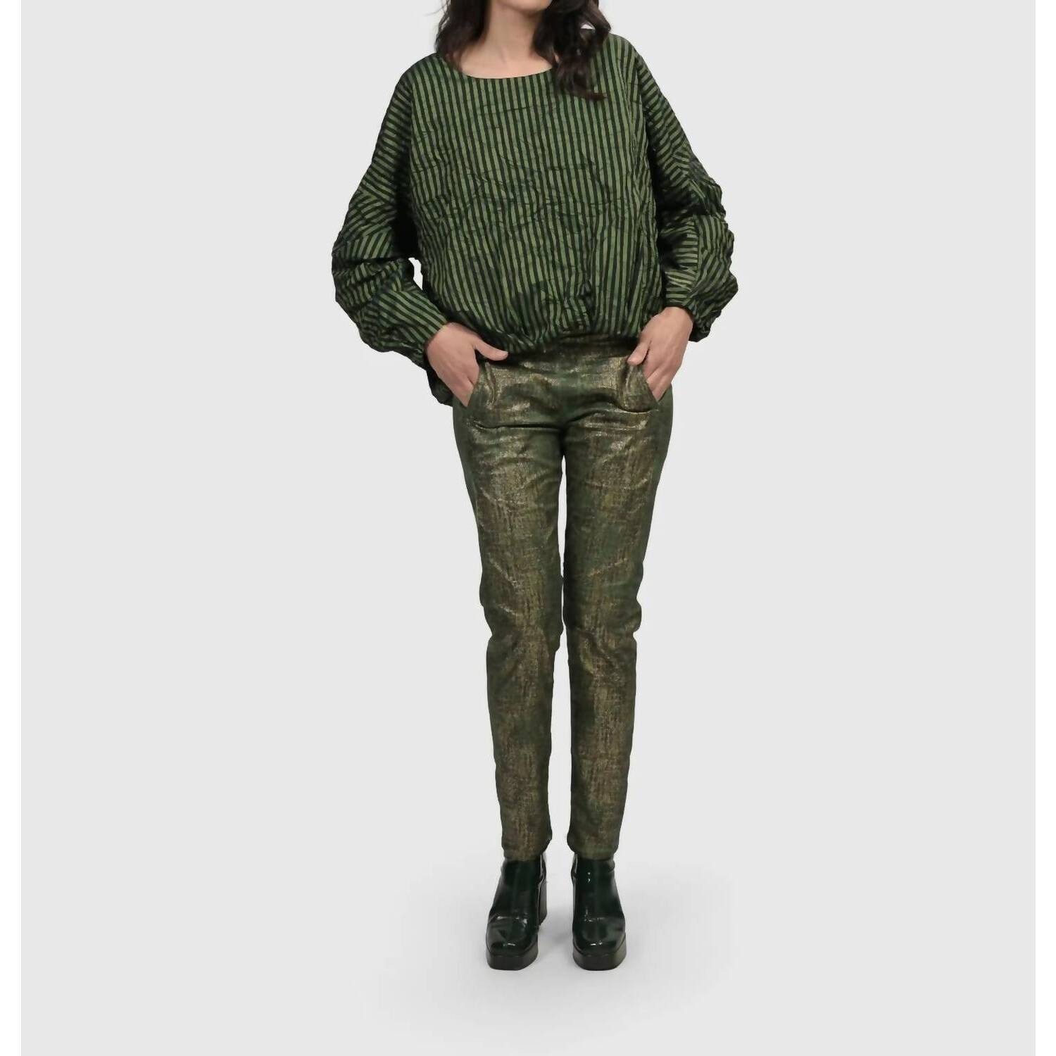 New Alembika Desires Iconic Stretch Jeans In Green